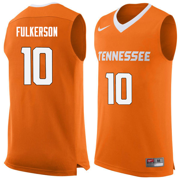 Men #10 John Fulkerson Tennessee Volunteers College Basketball Jerseys Sale-Orange